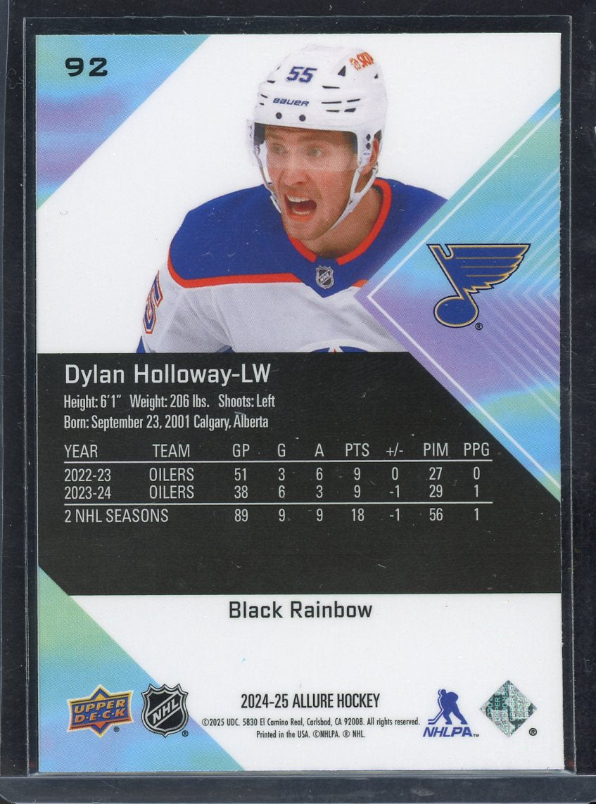 2024 UpperDeck Allure Black Rainbow Dylan Holloway #92