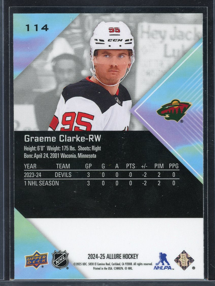 2024 UpperDeck Allure Rookie Graeme Clarke #114
