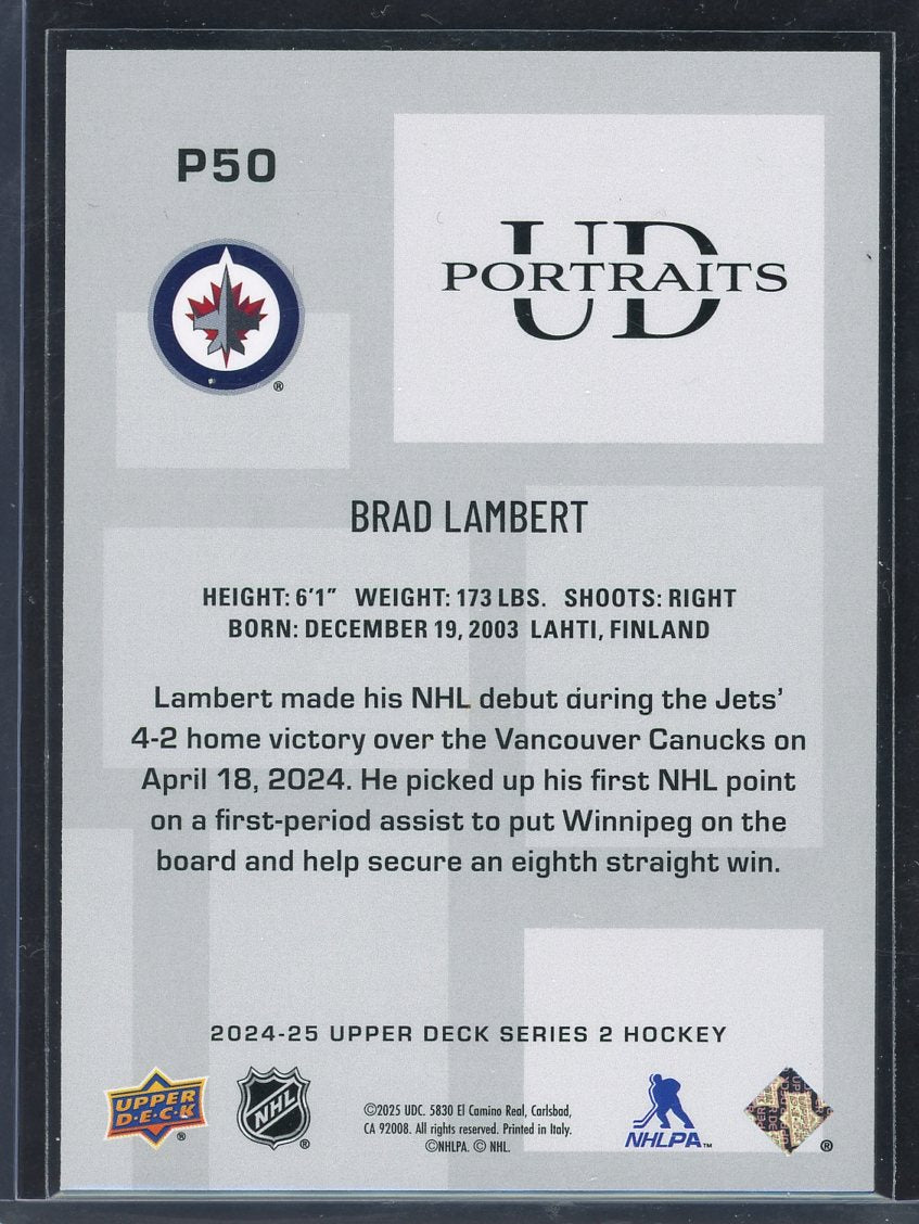 2024 UpperDeck Portraits Brad Lambert P50