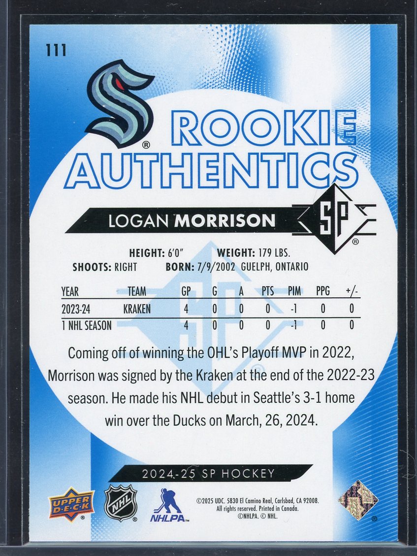 2024 SP Rookie Authentics Logan Morrison #111