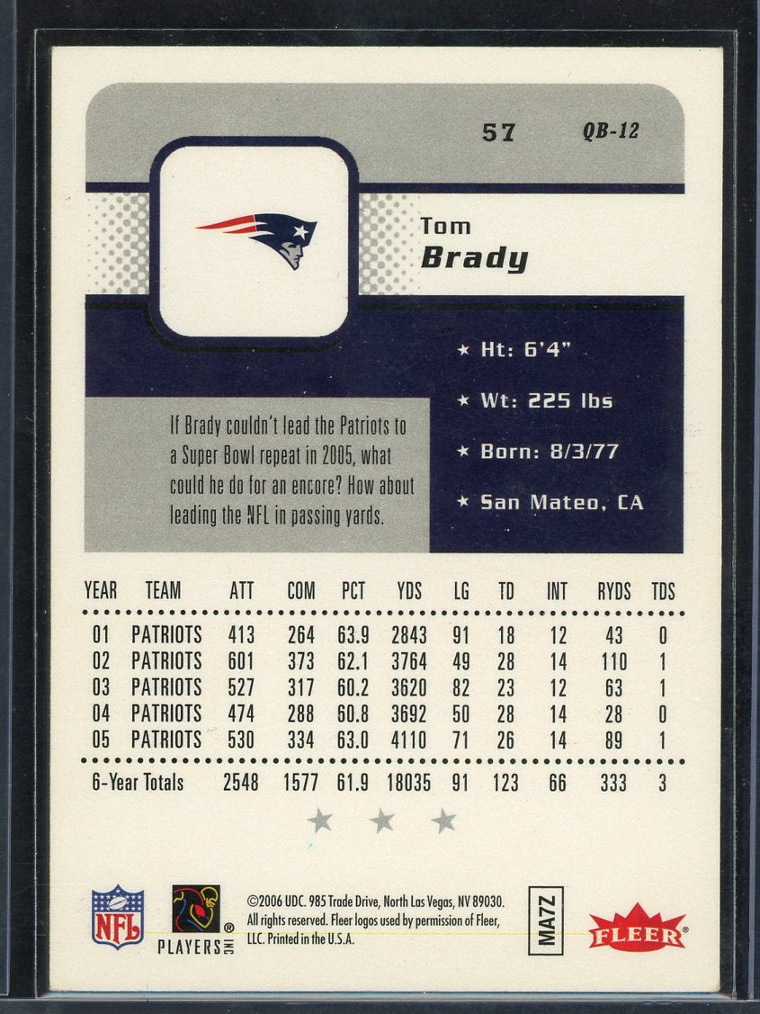 2006 Fleer Tom Brady #57