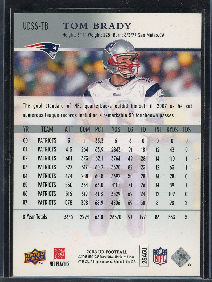 2008 Upper Deck Superstar Tom Brady #UDSS-TB