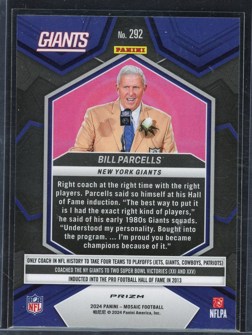 2024 Panini Mosaic Hall of Fame Bill Parcells #292