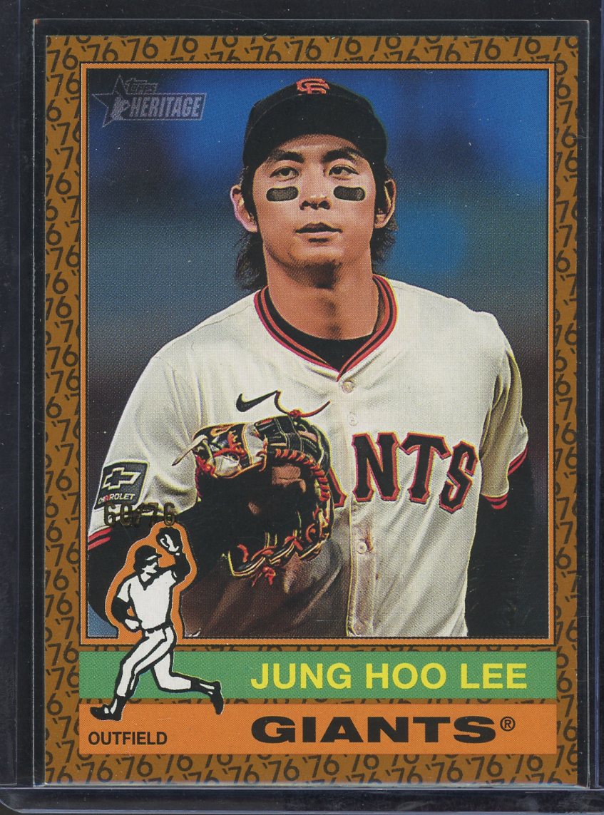 2025 Topps Heritage Jung Hoo Lee 60/76 Orange 76 Boarder #112