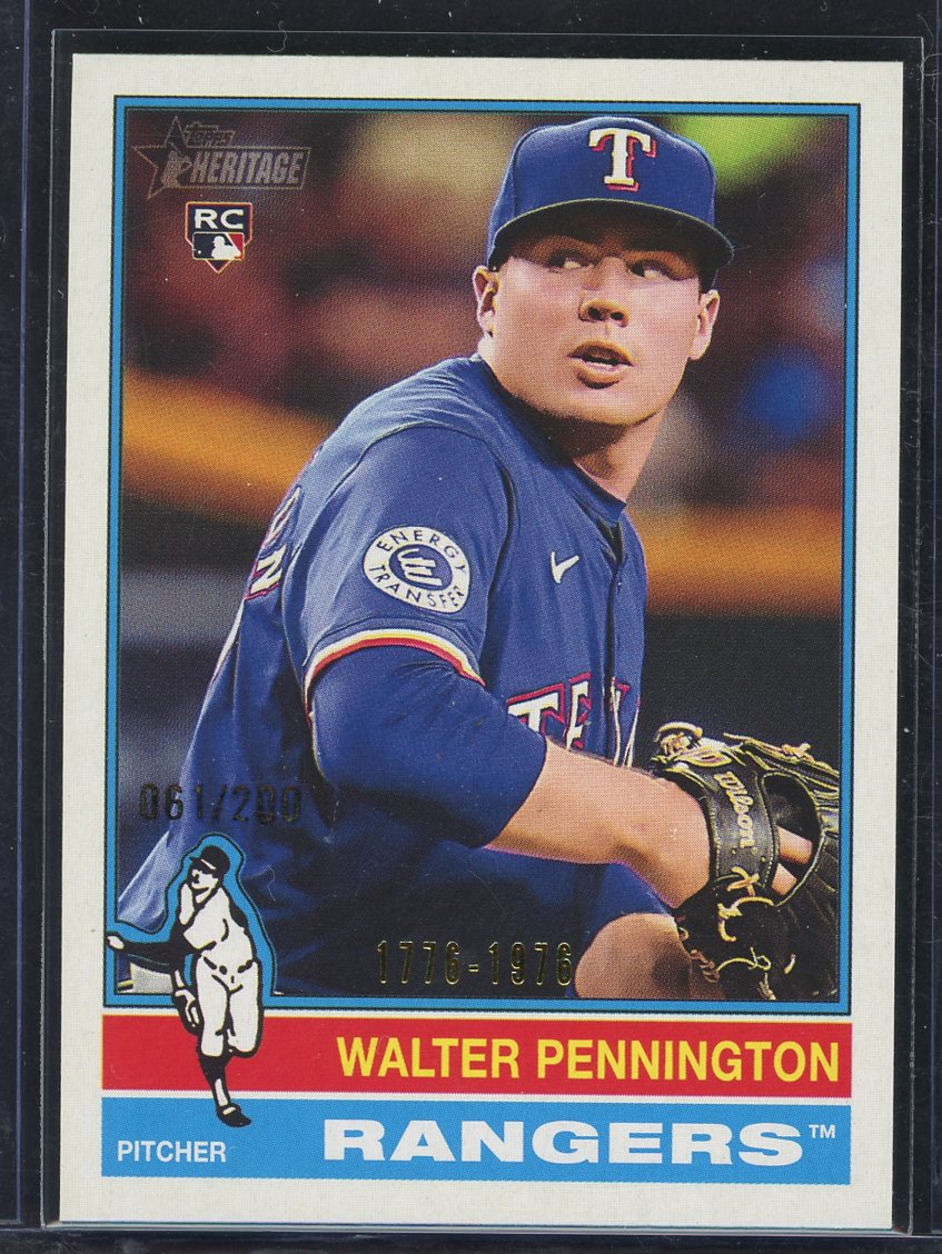 2025 Topps Heritage Walter Pennington 61/200 Rookie Card 1776-1976 Edition #101