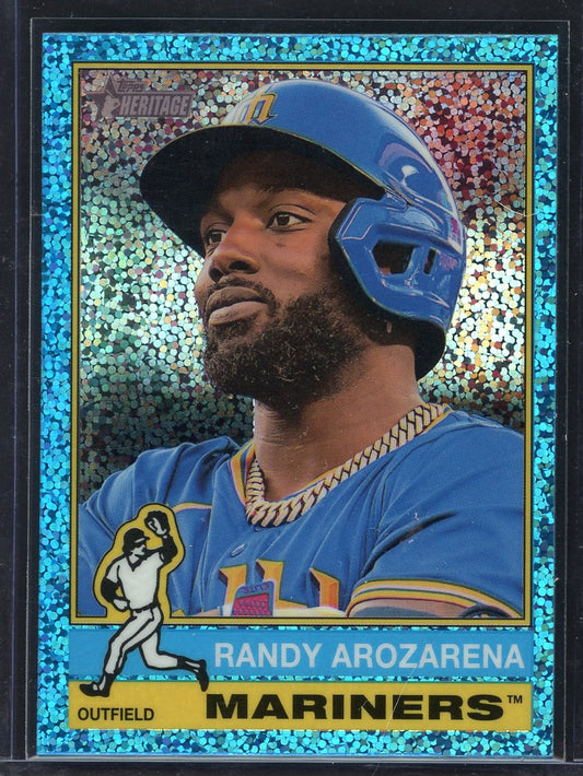 2025 Topps Heritage Randy Arozarena Blue Sparkle #44