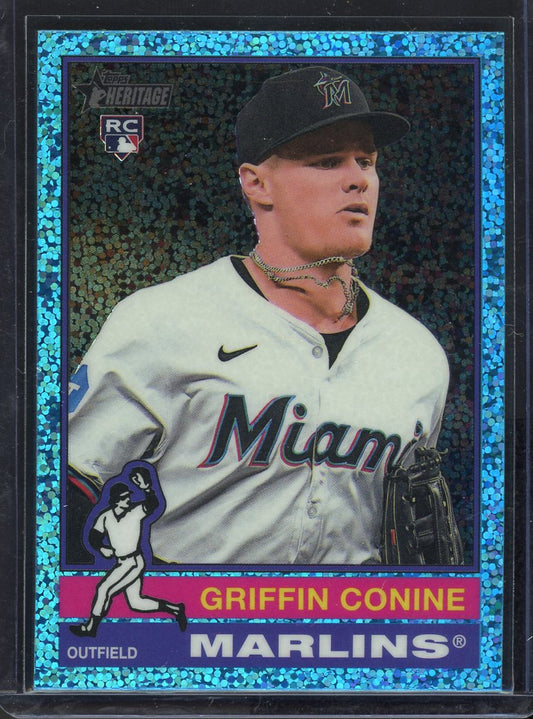 2025 Topps Heritage Griffin Conine Blue Sparkle #111