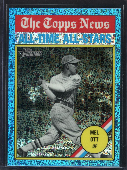2025 Topps Heritage Mell Ott Blue Sparkle #348
