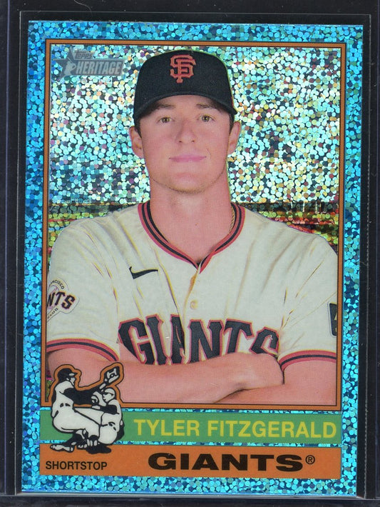 2025 Topps Heritage Tyler Fitzgerald Blue Sparkle #238