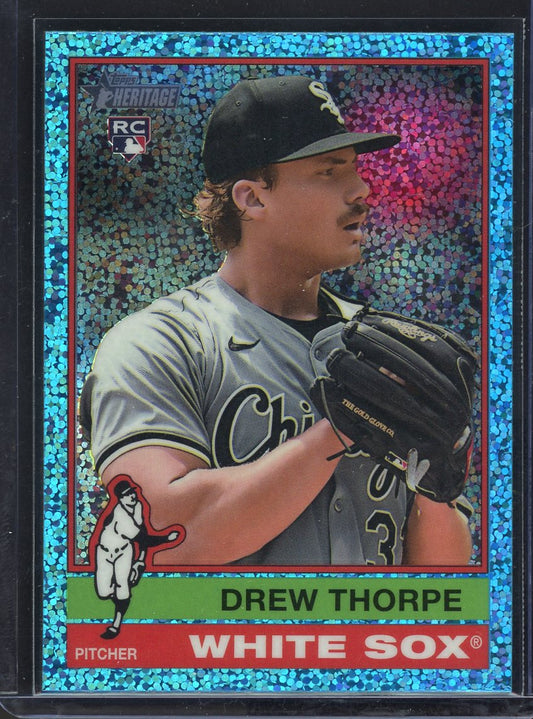 2025 Topps Heritage Drew Thorpe Blue Sparkle #334
