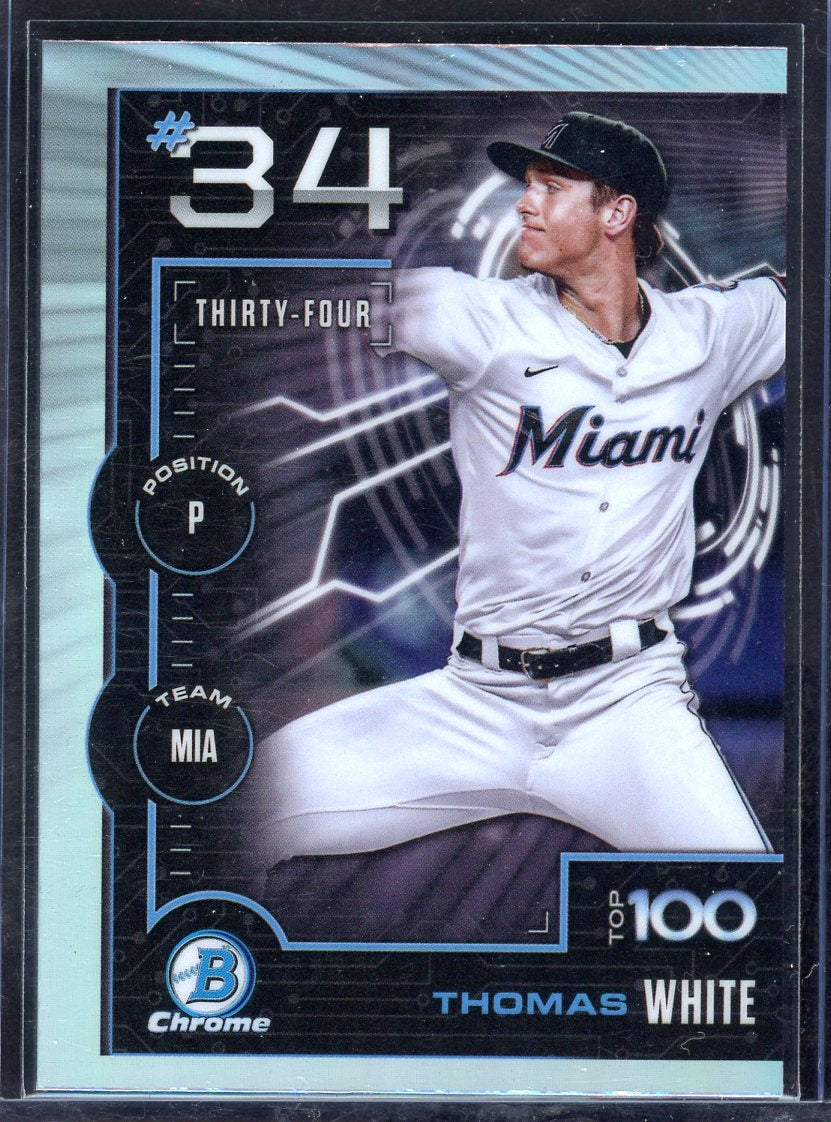 2025 Topps Bowman Chrome Top 100 Thomas White #BTP-34
