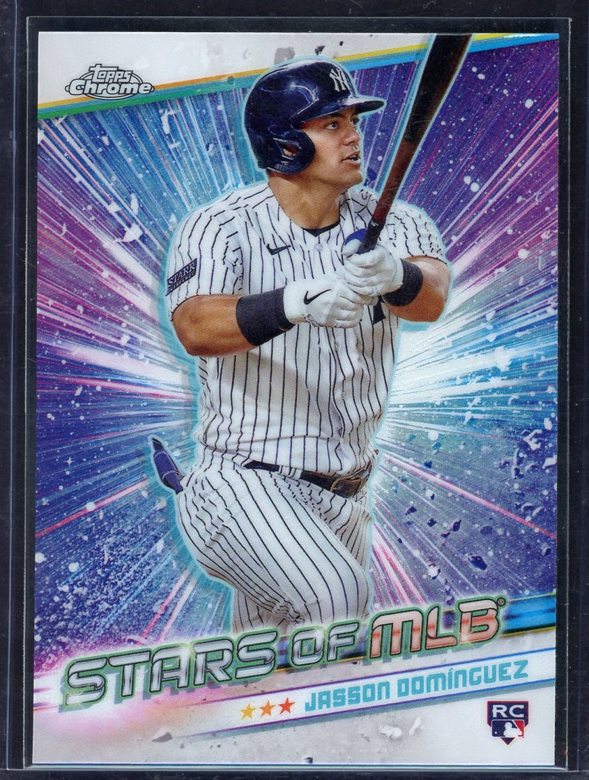 2024 Topps Chrome Stars of MLB Jasson Dominguez Rookie Card #CSMLB-35