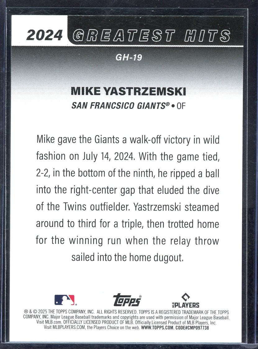 2024 Topps Greatest Hits Mike Yastrzemski #GH-19